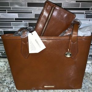 Brahmin Athena Whiskey Topsail Leather Purse NWT